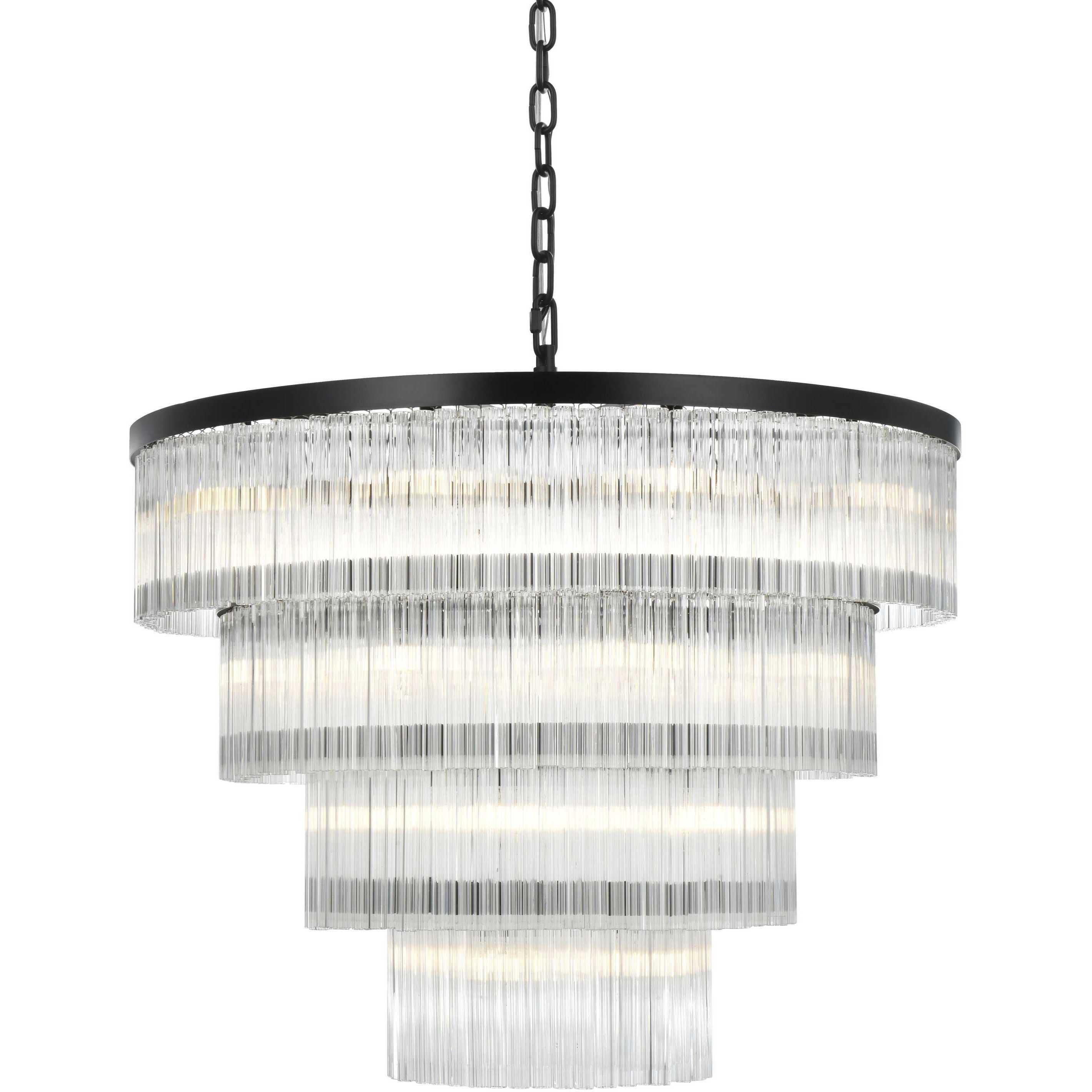 Harlow 28 Light 40 inch Black Chandelier Ceiling Light