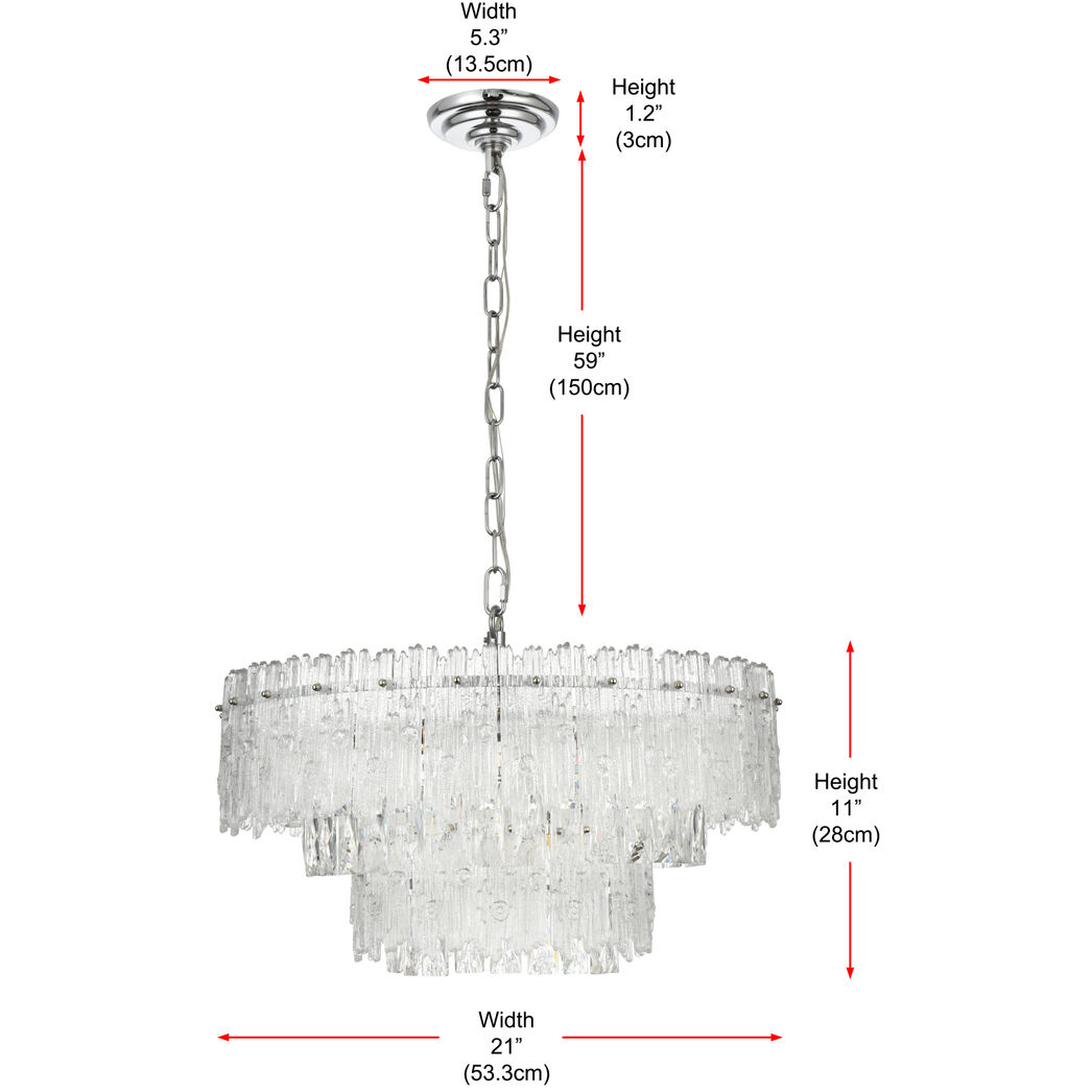 Emilia 6 Light 21 inch Chrome Pendant Ceiling Light