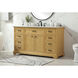 Americana 60 X 22 X 35 inch Natural Wood Vanity Sink Set
