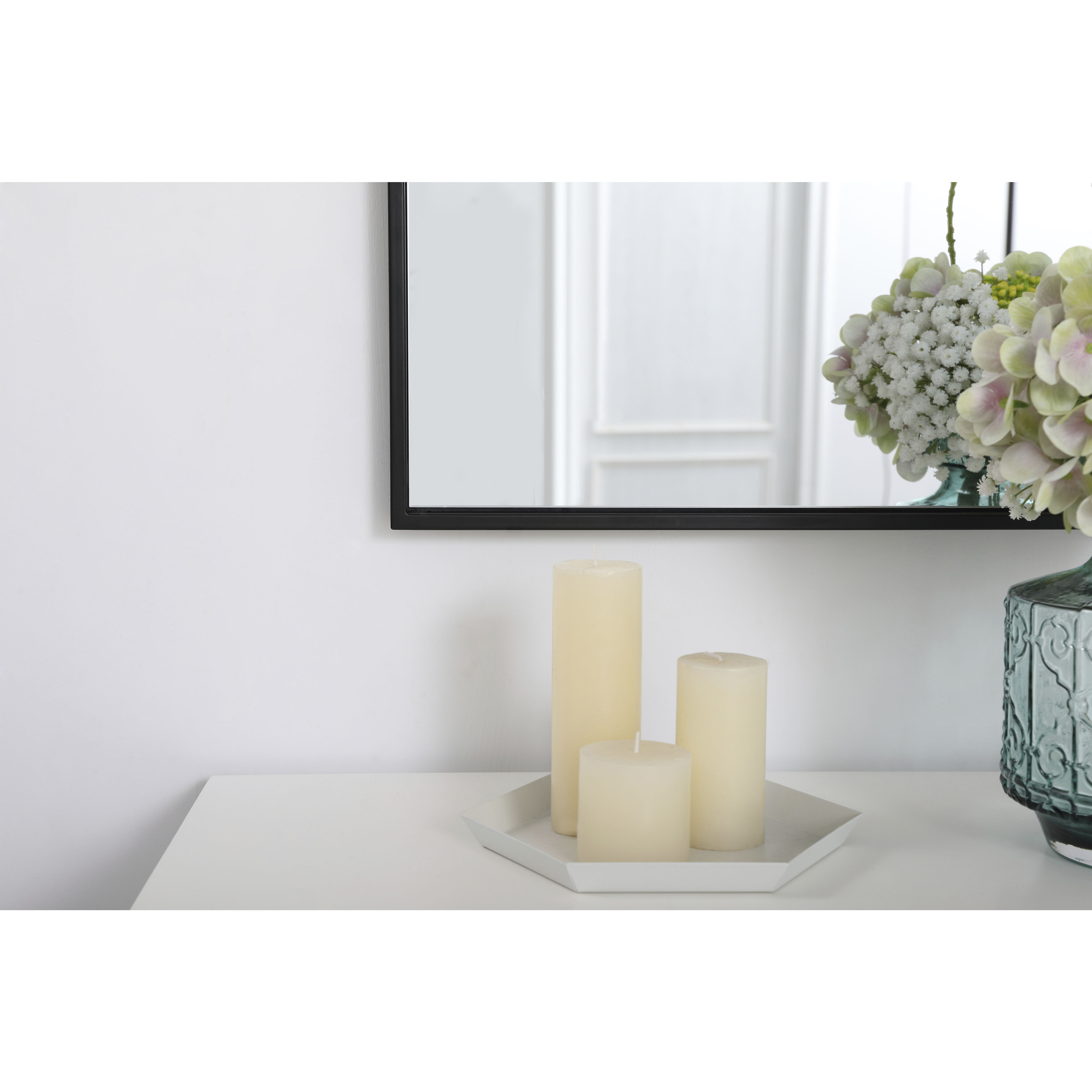 Monet 36 X 27 inch Black Wall Mirror