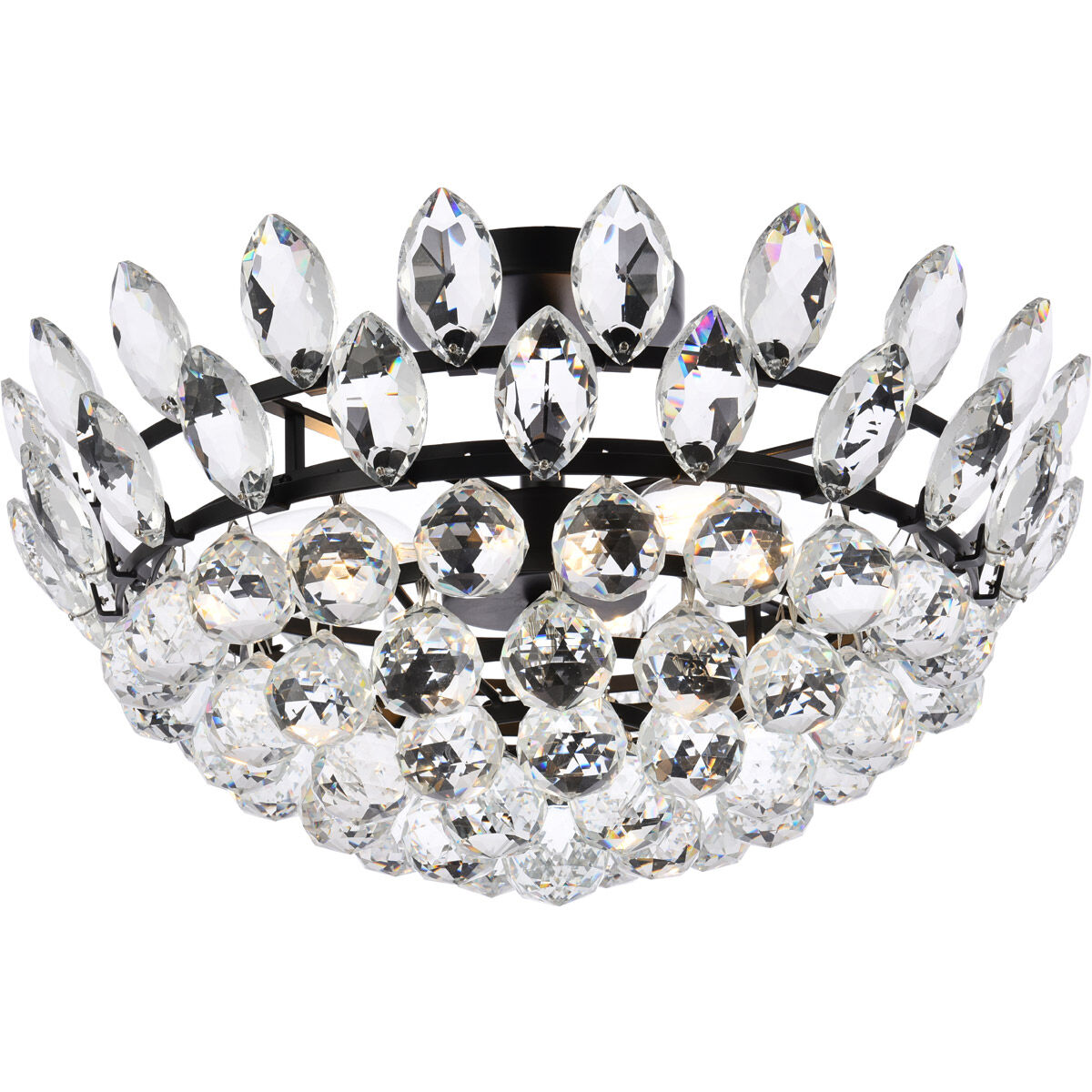 Emilia 5 Light 18 inch Black Flush Mount Ceiling Light