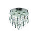 Galaxy 5 Light 16 inch Silver and Clear Mirror Flush Mount Ceiling Light in Royal Cut