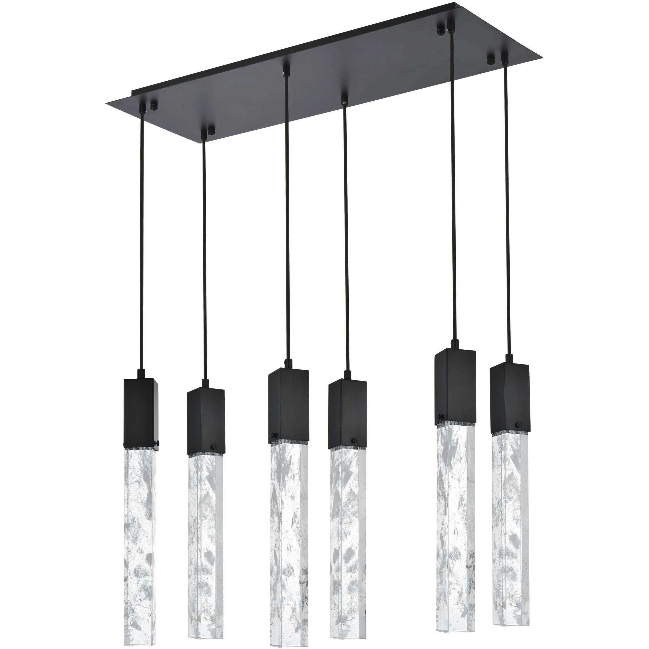 Aurora 6 Light 12 inch Black Pendant Ceiling Light