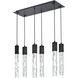 Aurora 6 Light 12 inch Black Pendant Ceiling Light