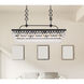 Nordic 6 Light 40 inch Black Linear Pendant Ceiling Light