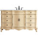 Danville 60 X 21 X 36 inch Light Antique Beige Vanity Sink Set