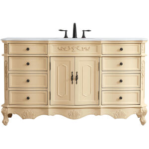 Danville 60 X 21 X 36 inch Light Antique Beige Vanity Sink Set