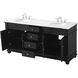 Wesley 72 X 22 X 35 inch Black Vanity Sink Set
