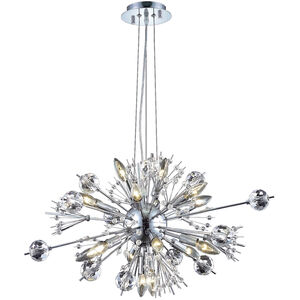 Cyclone 22 Light 24 inch Chrome Dining Chandelier Ceiling Light