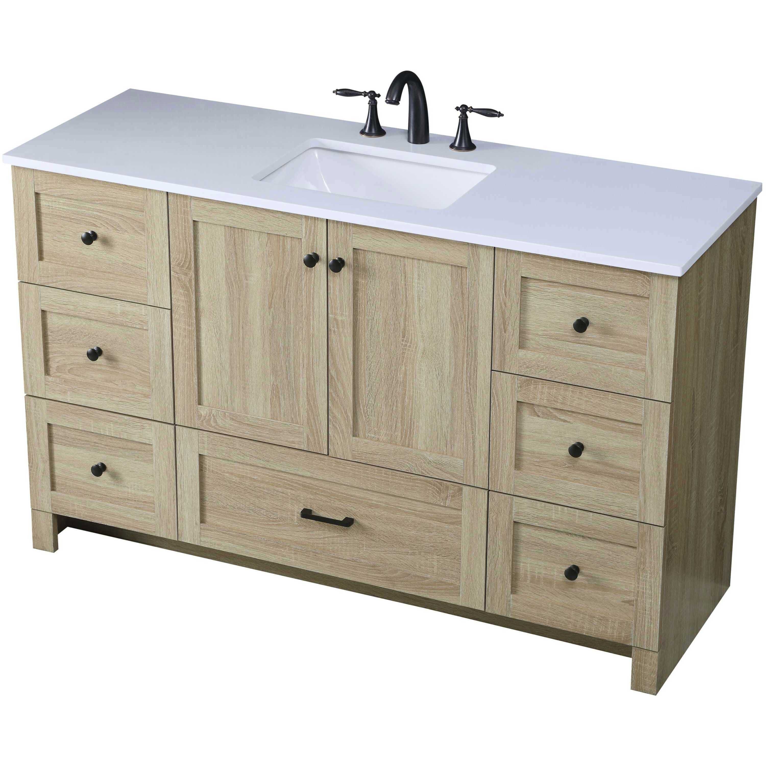 Soma 54 X 34 inch Mango Wood Bathroom Vanity Cabinet