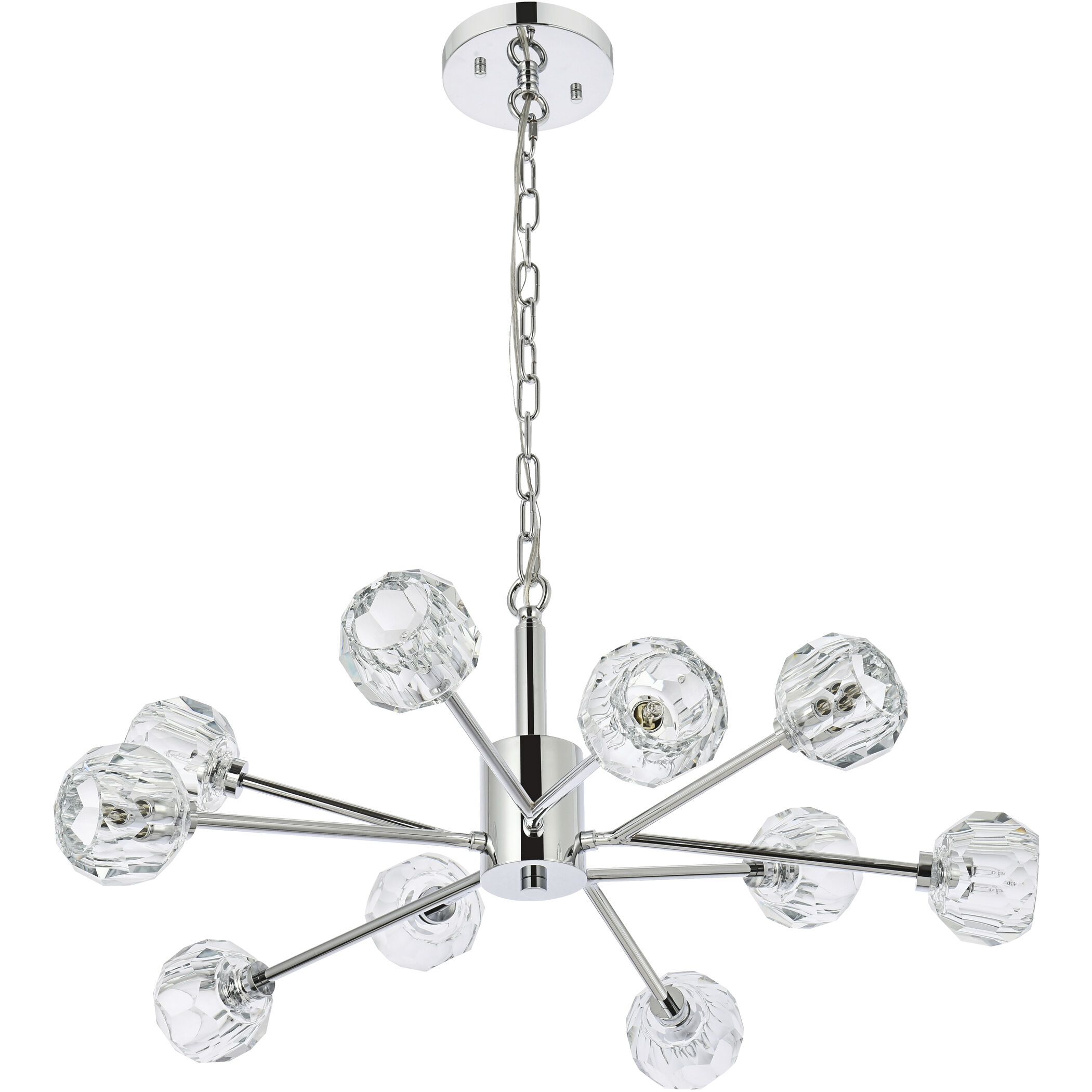Graham 10 Light 30 inch Chrome Pendant Ceiling Light