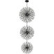 Vera 90 Light 50 inch Black Chandelier Ceiling Light