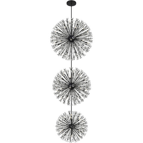 Vera 90 Light 50 inch Black Chandelier Ceiling Light