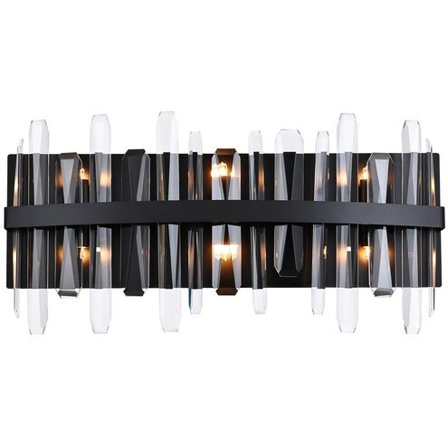 Serena 6 Light 24 inch Black Bath Sconce Wall Light