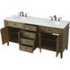 Park Avenue 72 X 21.5 X 35 inch Driftwood Vanity Sink Set in Dark Walnut