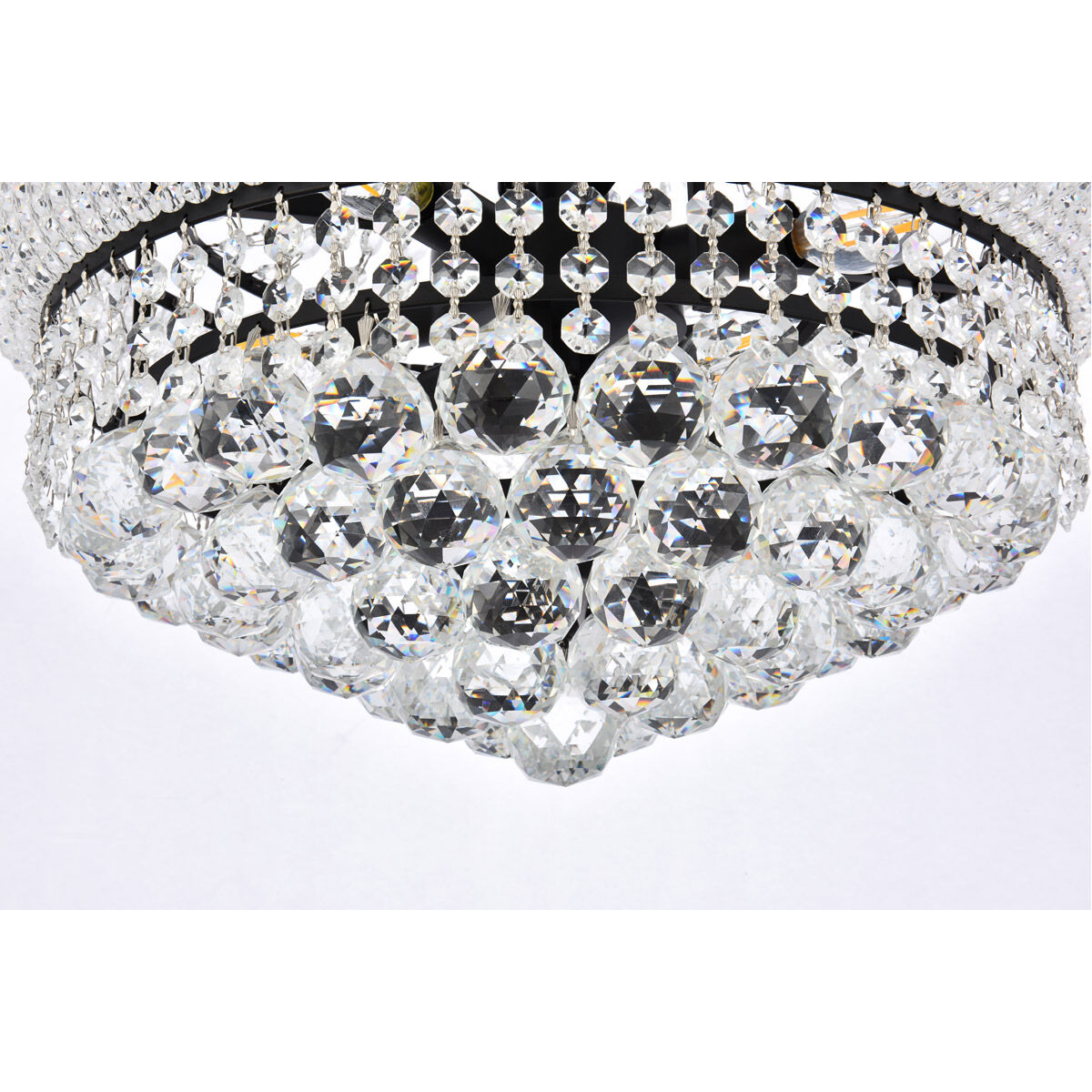 Primo 8 Light 16 inch Black and Clear Pendant Ceiling Light