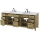 Virginia 84 X 35 inch Honey Brown Bathroom Vanity Cabinet
