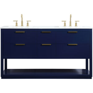 Larkin 60 X 22 X 34 inch Blue Vanity Sink Set