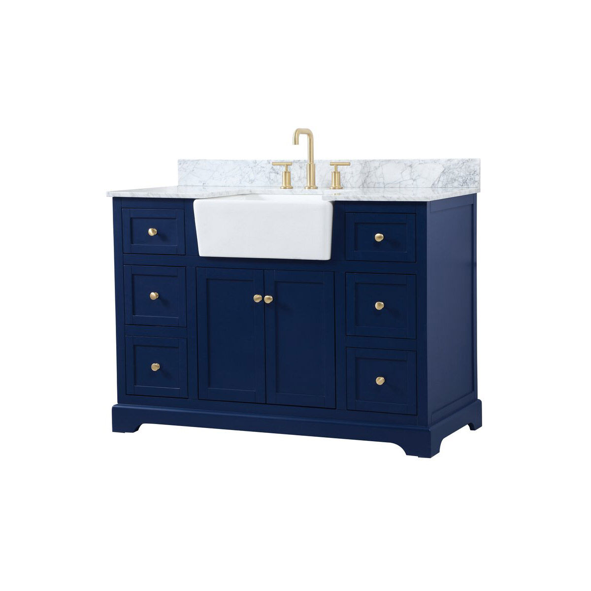 Franklin 48 X 22 X 35 inch Blue Bathroom Vanity Cabinet