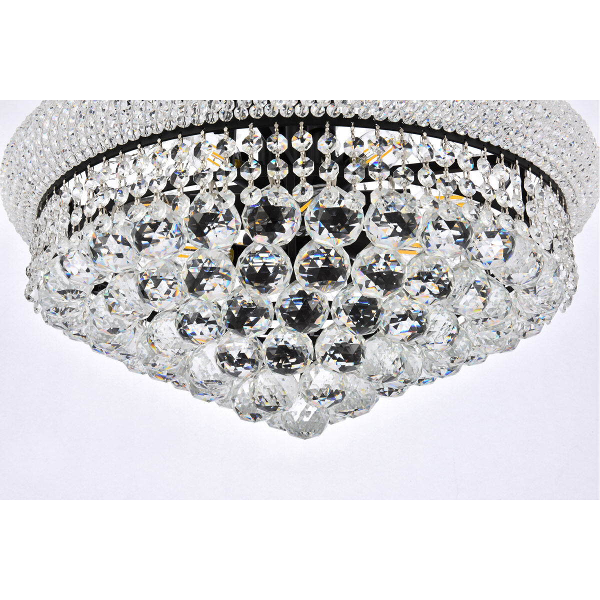 Primo 14 Light 20 inch Black and Clear Chandelier Ceiling Light