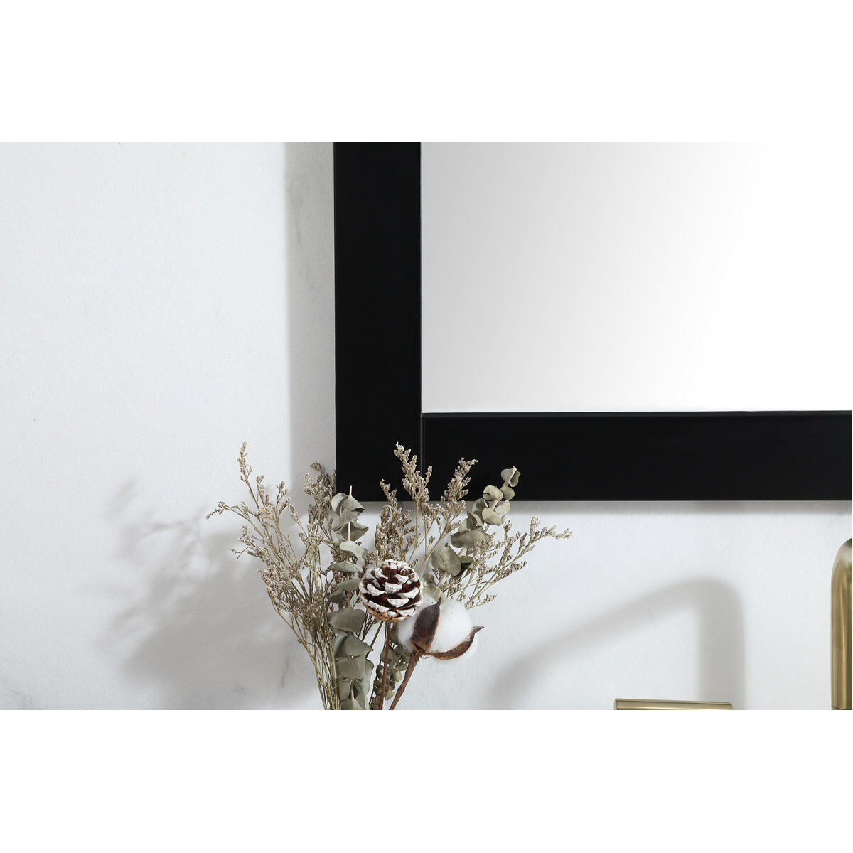 Aqua 36 X 27 inch Black Vanity Mirror