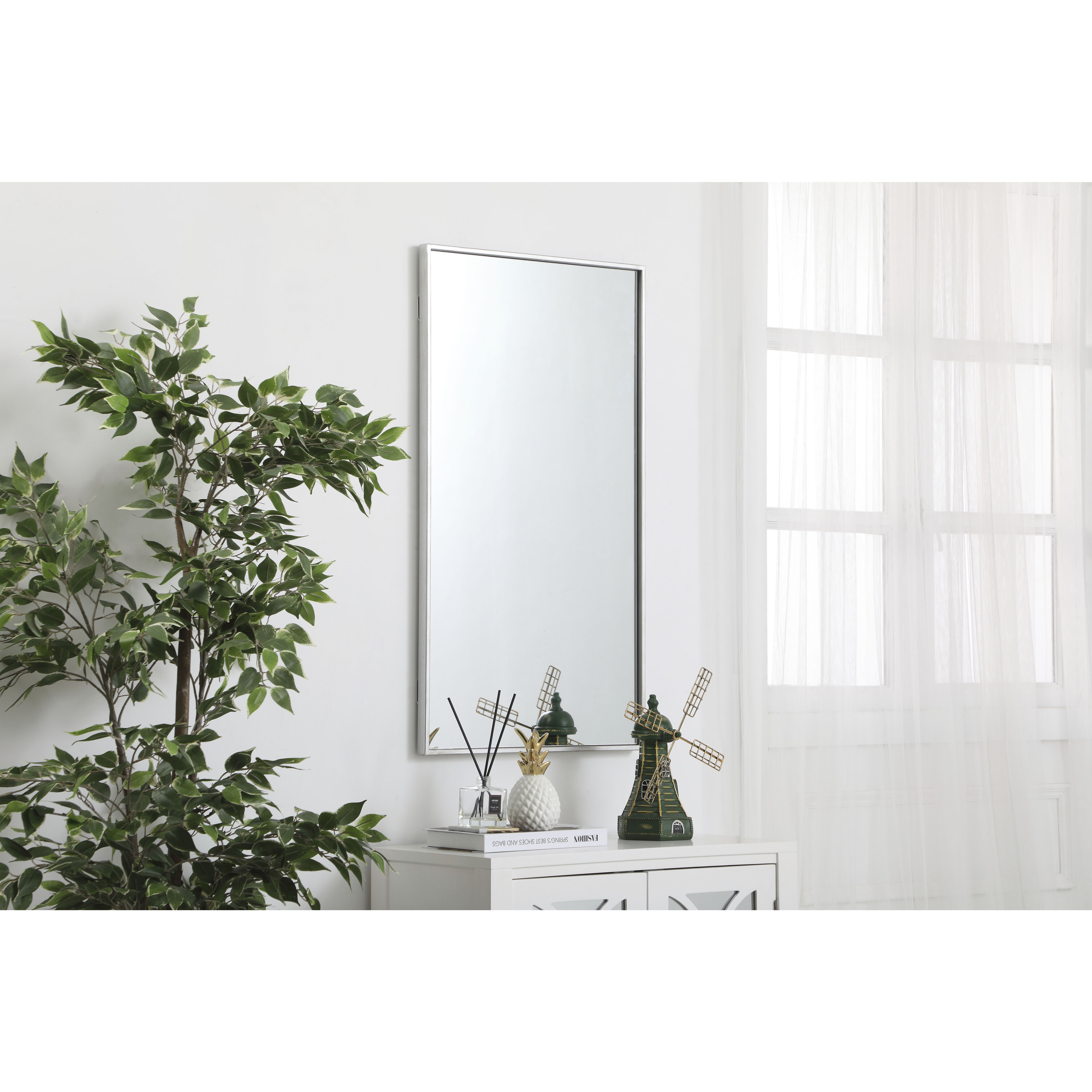 Monet 36 X 20 inch Silver Wall Mirror