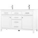 Lewis 54 X 22 X 34 inch White Vanity Sink Set