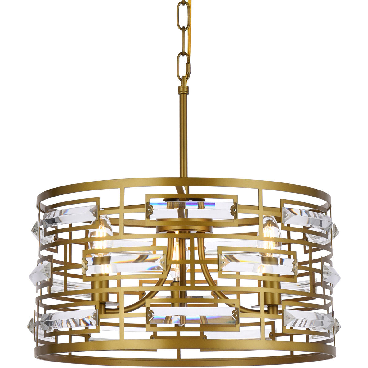 Kennedy 3 Light 17 inch Brass Pendant Ceiling Light