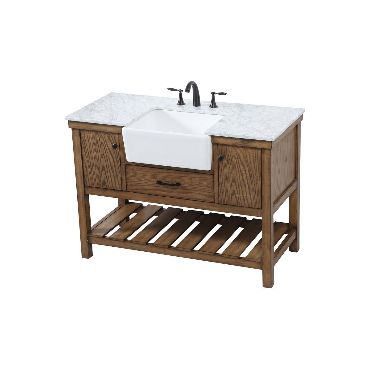 Clement 48 X 22 X 34 inch Driftwood Bathroom Vanity Cabinet