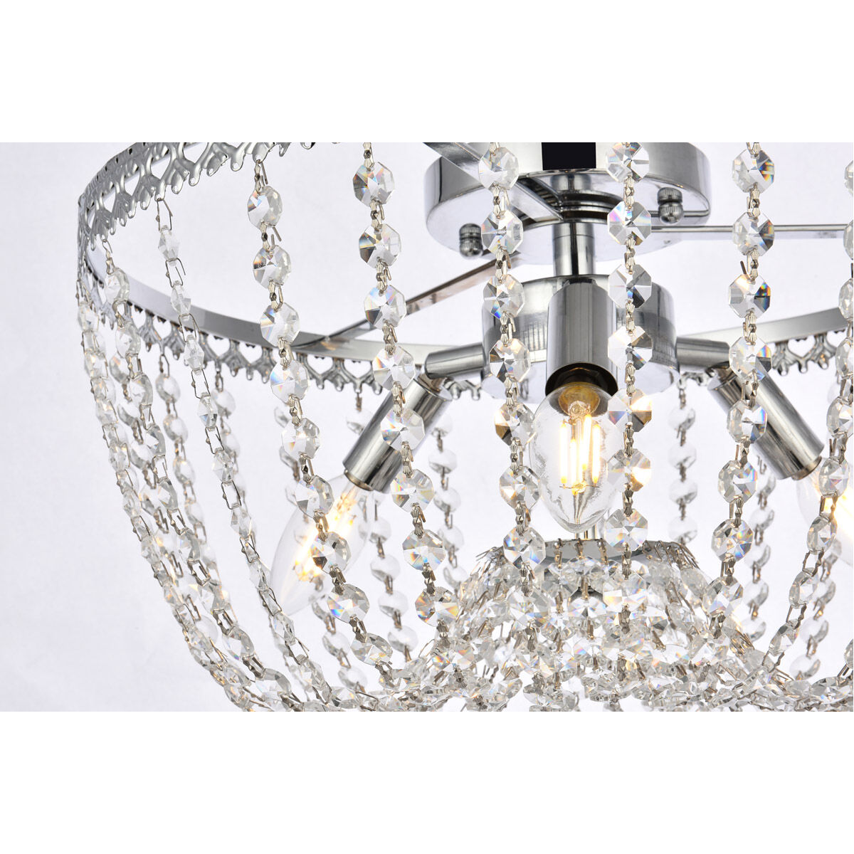 Kylie 3 Light 16 inch Chrome Flush Mount Ceiling Light