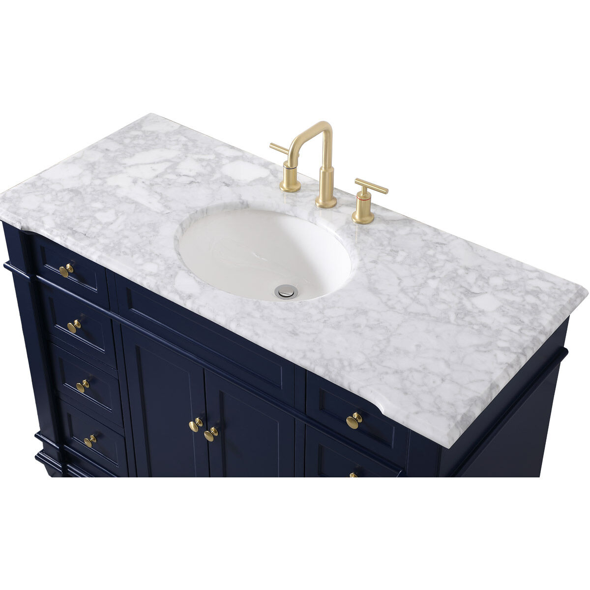 Wesley 48 X 22 X 35 inch Blue Vanity Sink Set