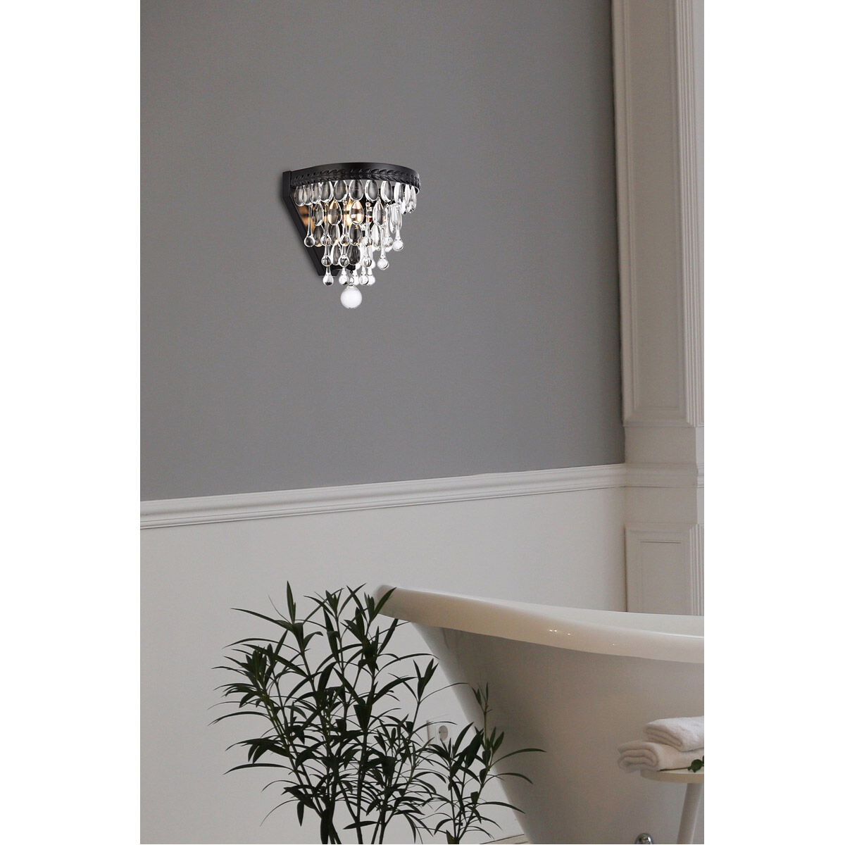 Nordic 1 Light 8 inch Black Wall Sconce Wall Light