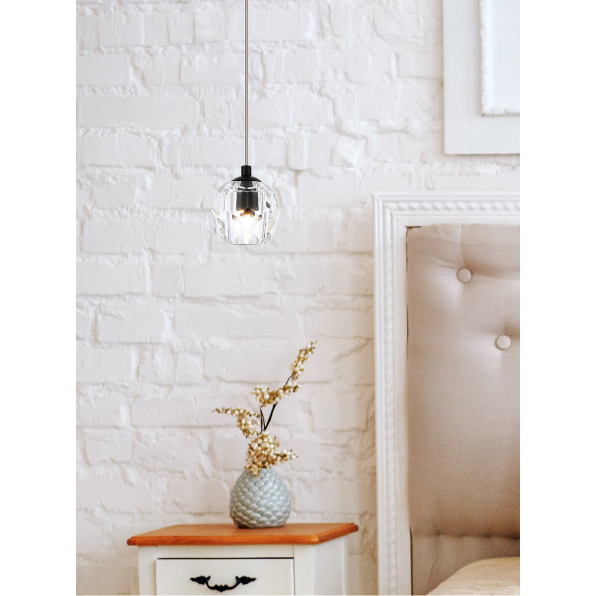 Eren 1 Light 6 inch Black Pendant Ceiling Light