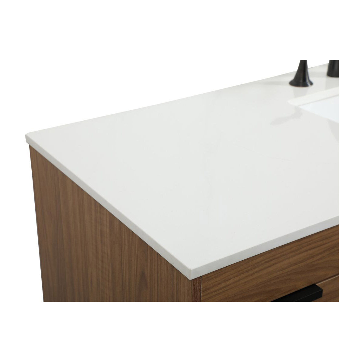 Eugene 60 X 22 X 33.5 inch Walnut Brown Vanity Sink Set