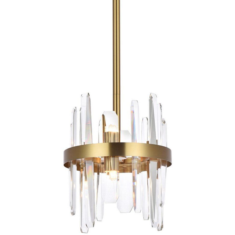 Serena 6 Light 10 inch Satin Gold Pendant Ceiling Light