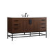 Eugene 60 X 22 X 34 inch Walnut Vanity Sink Set