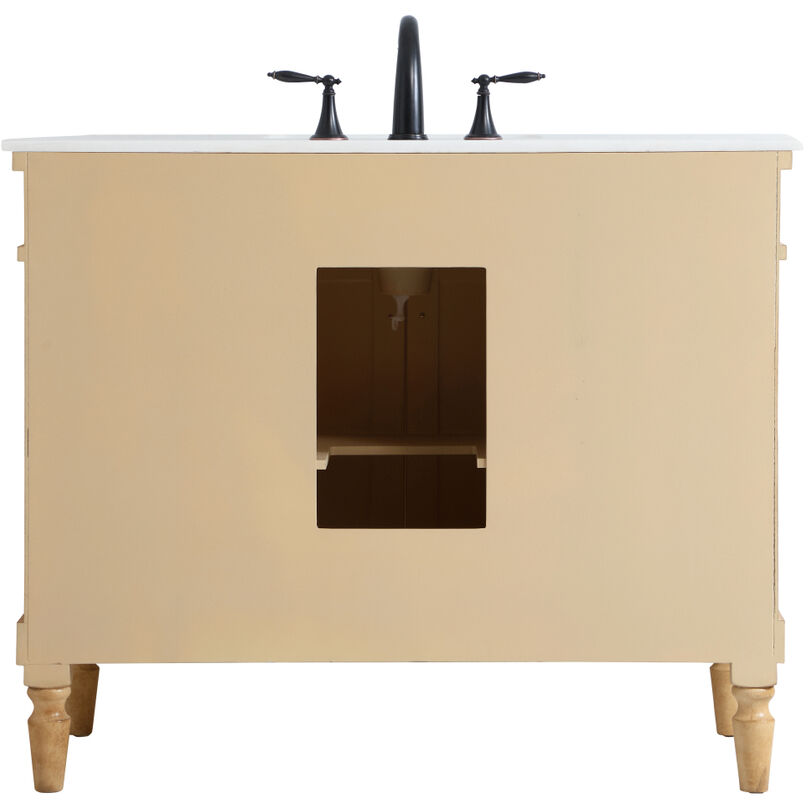 Lexington 42 X 21.5 X 35 inch Antique Beige Vanity Sink Set