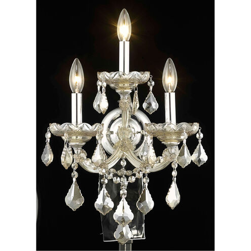 Maria Theresa 3 Light 12 inch Golden Teak Wall Sconce Wall Light in Royal Cut
