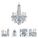Verona 8 Light 28 inch Chrome Dining Chandelier Ceiling Light in Clear, Royal Cut