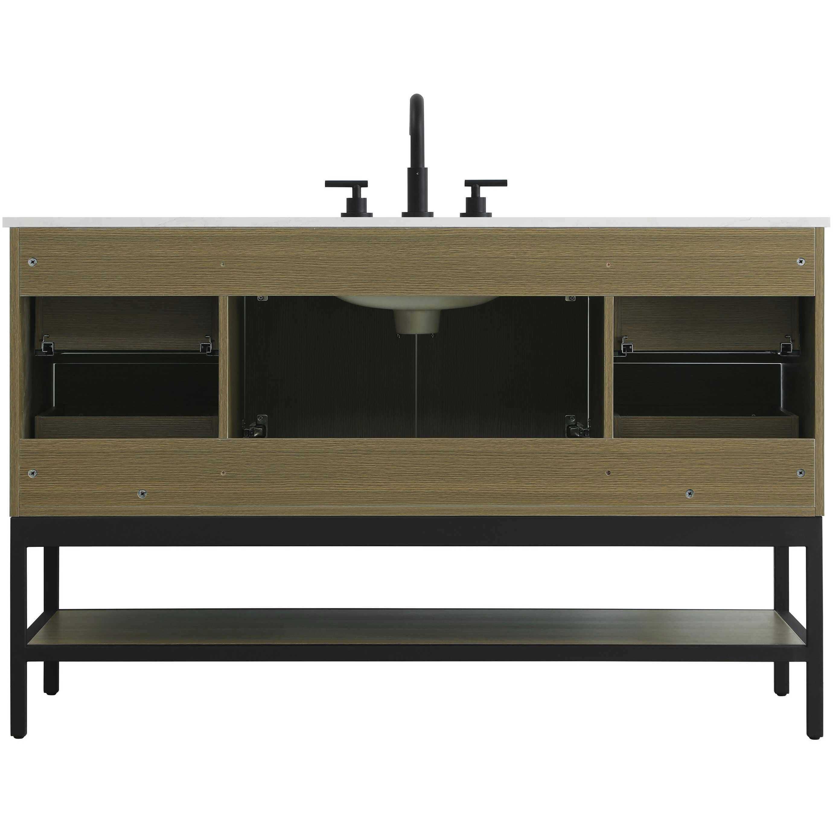 Lennox 54 X 34 inch Chestnut Brown Bathroom Vanity Cabinet