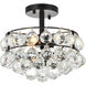 Savannah 3 Light 12 inch Black Flush Mount Ceiling Light