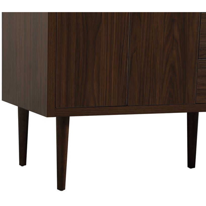 Cyrus 60 X 22 X 34 inch Walnut Vanity Sink Set