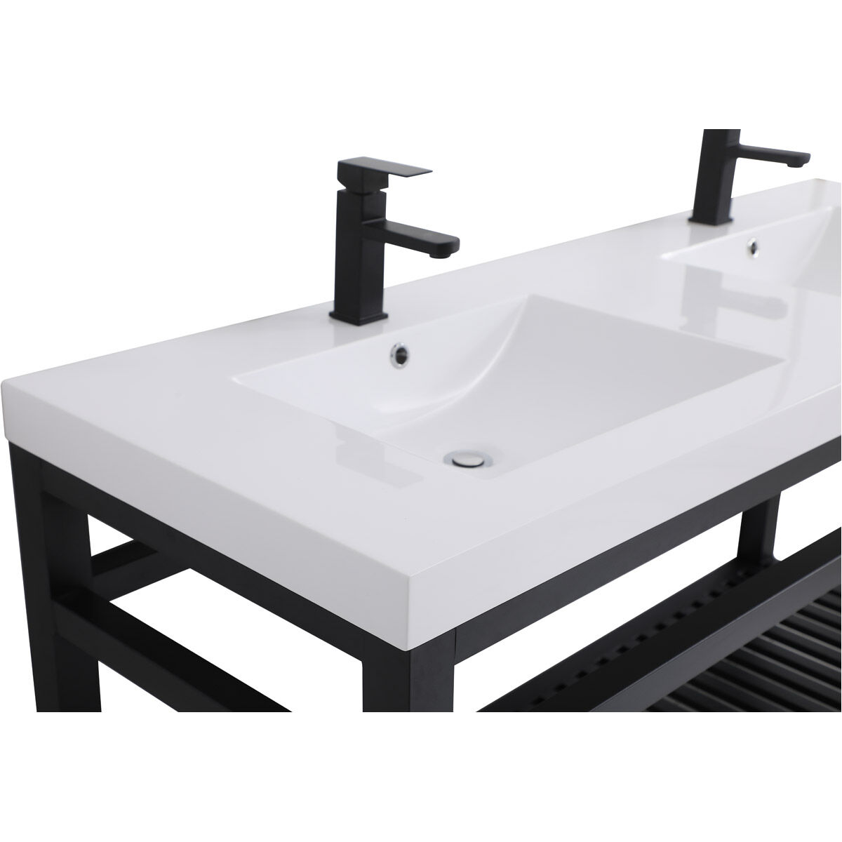 Raya 60 X 22 X 34 inch Black Vanity Sink Set