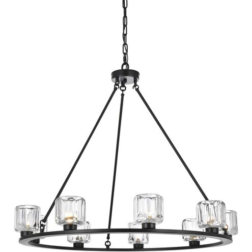 Cadence 9 Light 36 inch Black Chandelier Ceiling Light