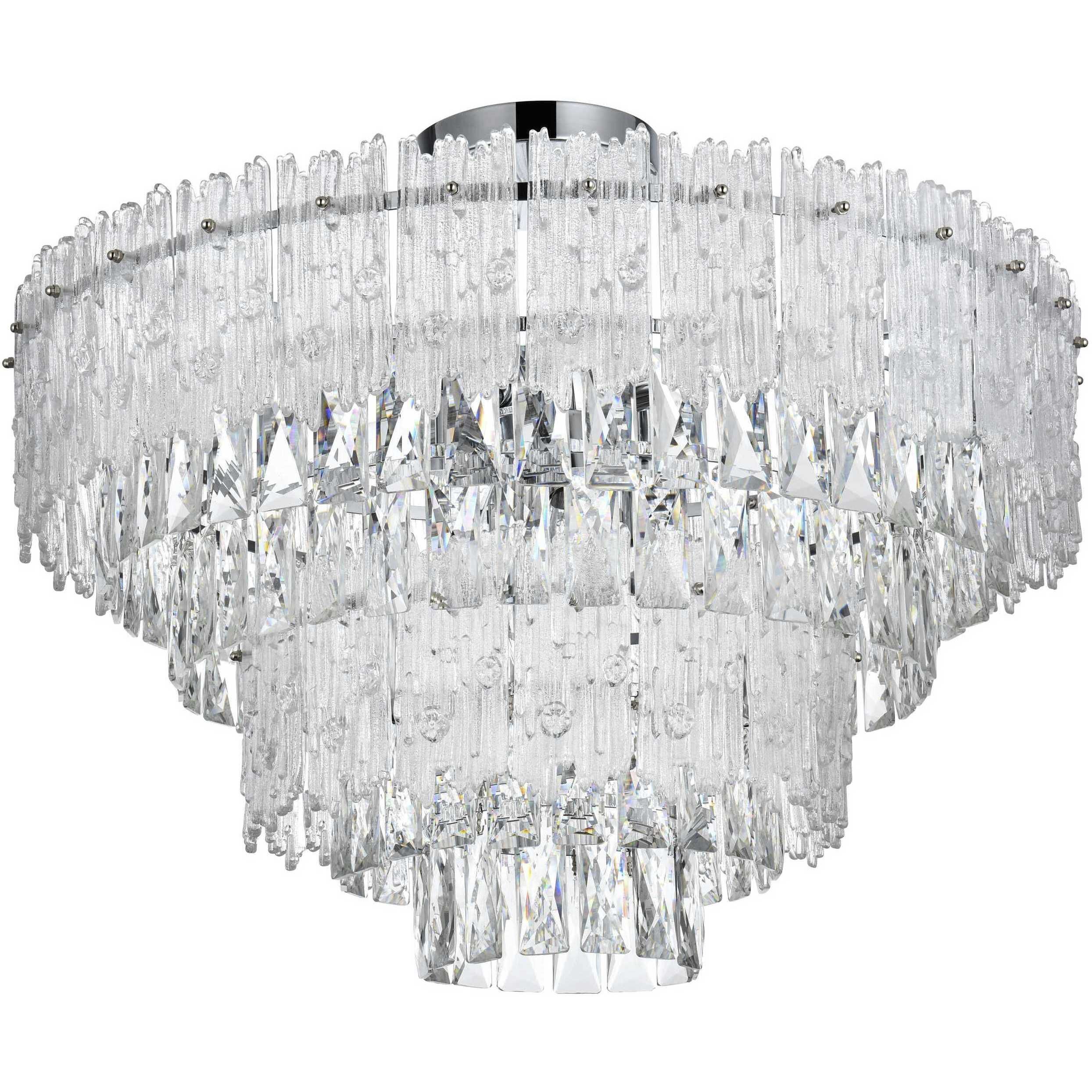 Emilia 8 Light 25 inch Chrome Flush Mount Ceiling Light