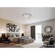 Monroe LED 34 inch Chrome Flush Mount Ceiling Light