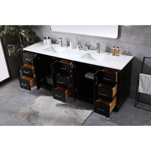 Hayes 84 X 22 X 35 inch Black Vanity Sink Set