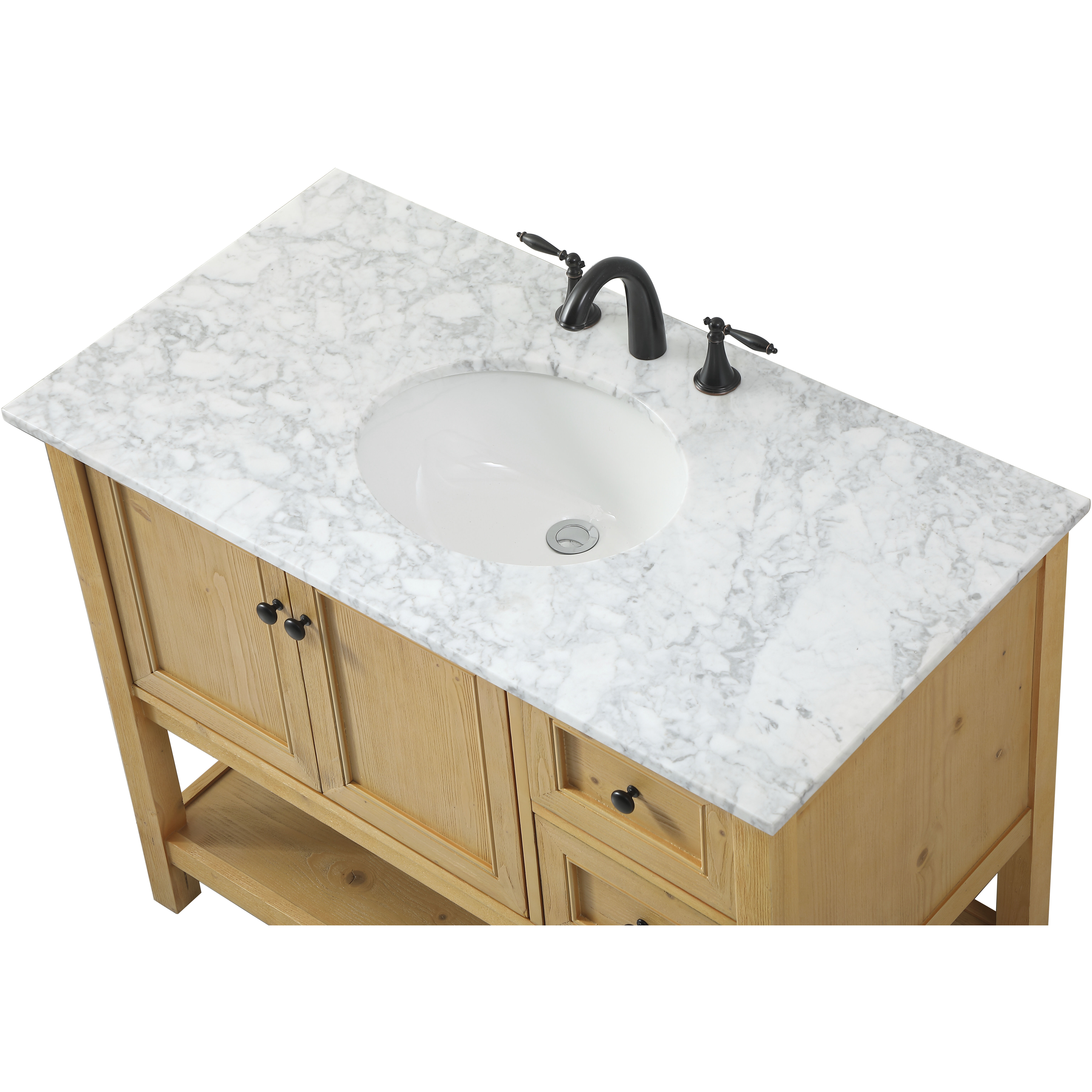 Metropolis 42 X 22 X 34 inch Natural Wood Vanity Sink Set