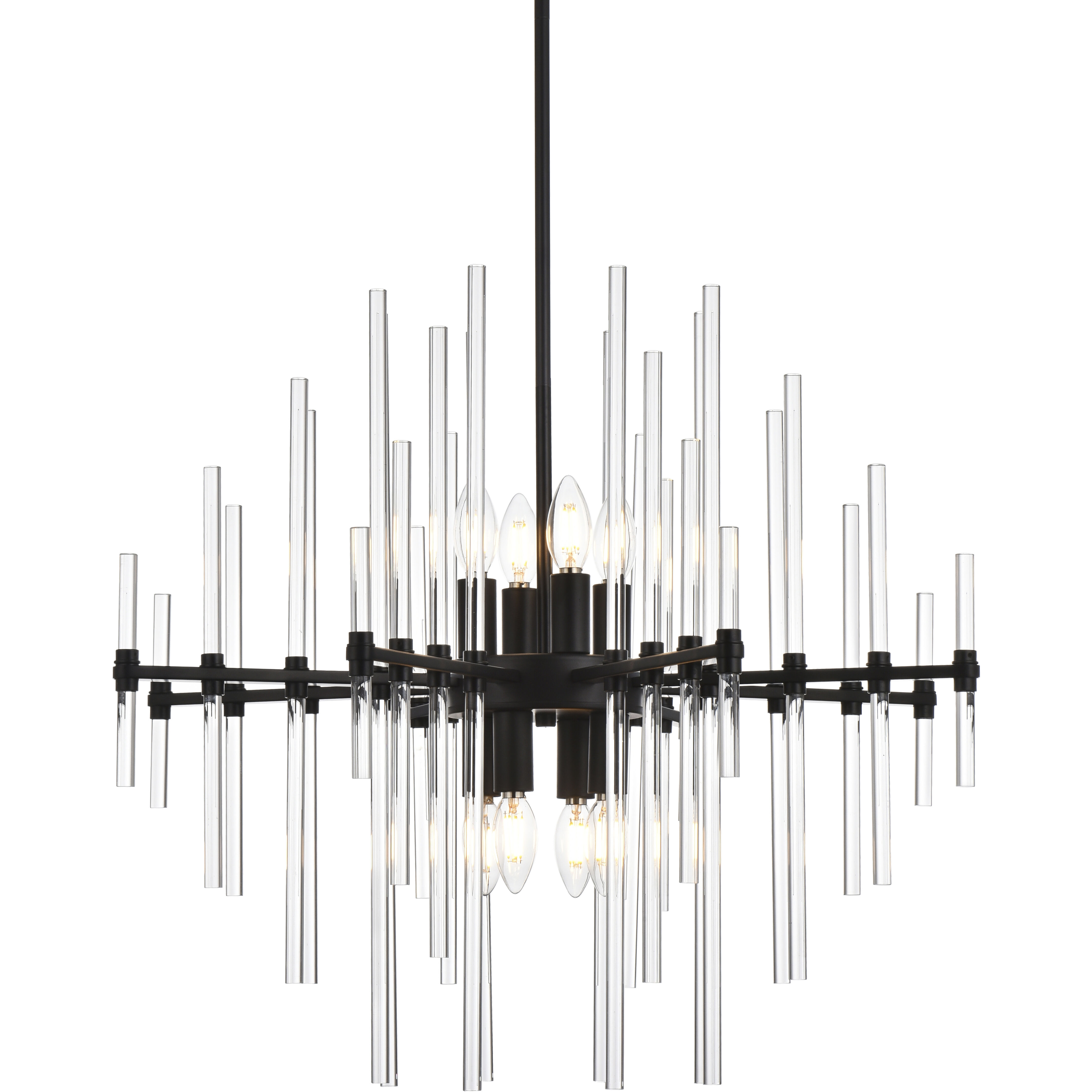 Sienna 8 Light 27 inch Black Pendant Ceiling Light