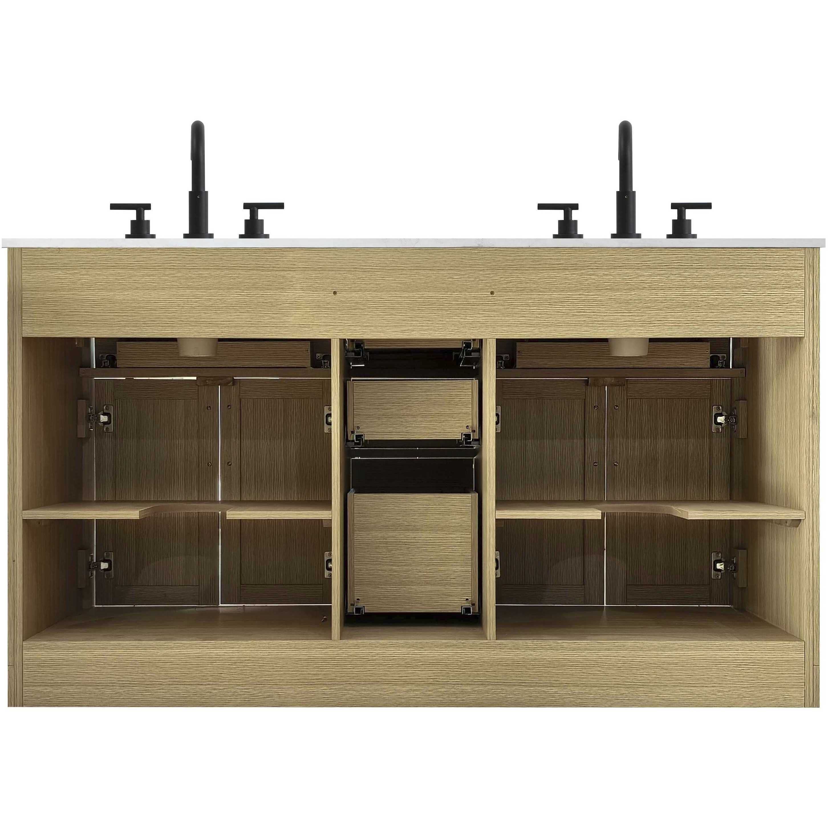 Alden 60 X 35 inch Honey Brown Bathroom Vanity Cabinet